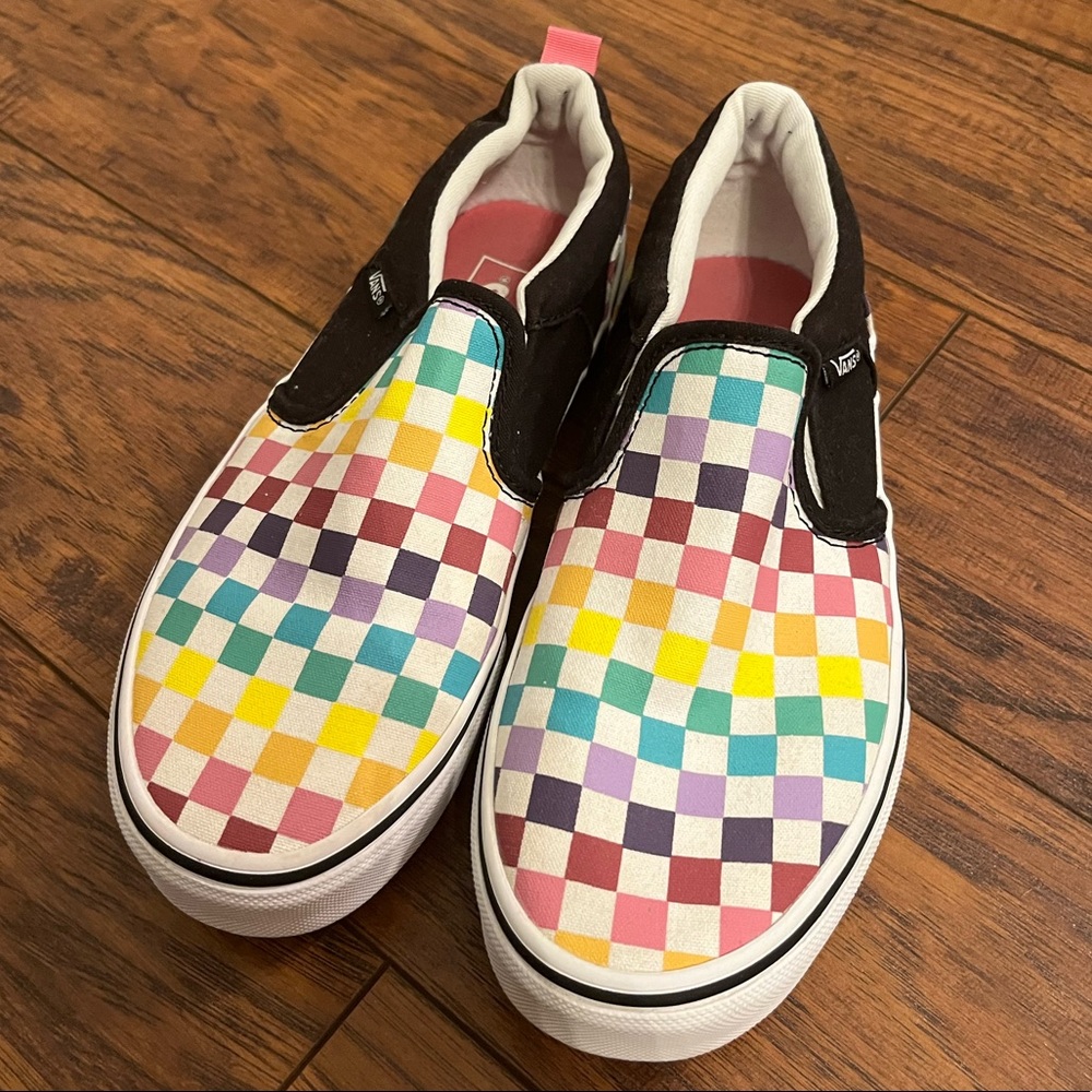 Rainbow Checkered Vans